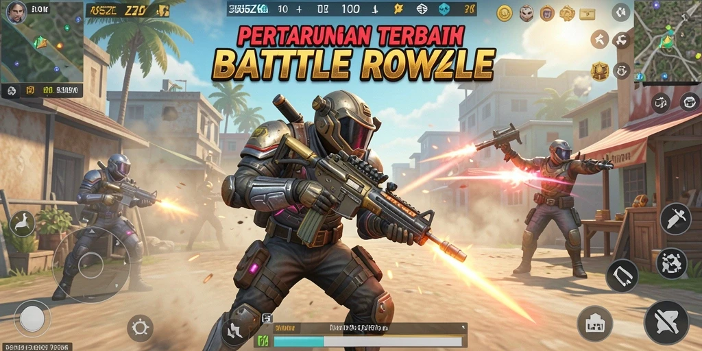 Tangkapan layar aksi intens dalam permainan Battle Royale 365ZK.