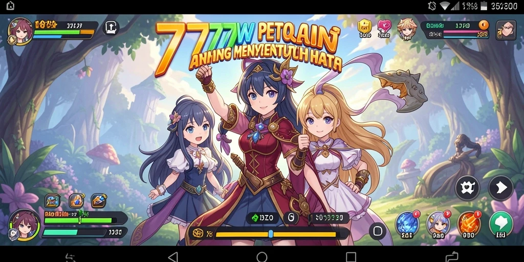Tampilan gameplay menarik dari game Anime 7777W.