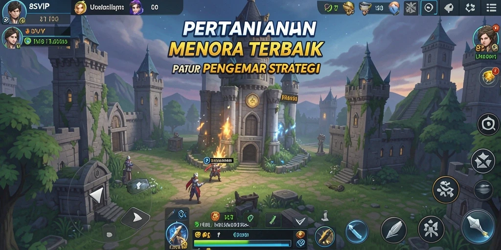 Tampilan gameplay 8SVIP dengan strategi menara pertahanan.