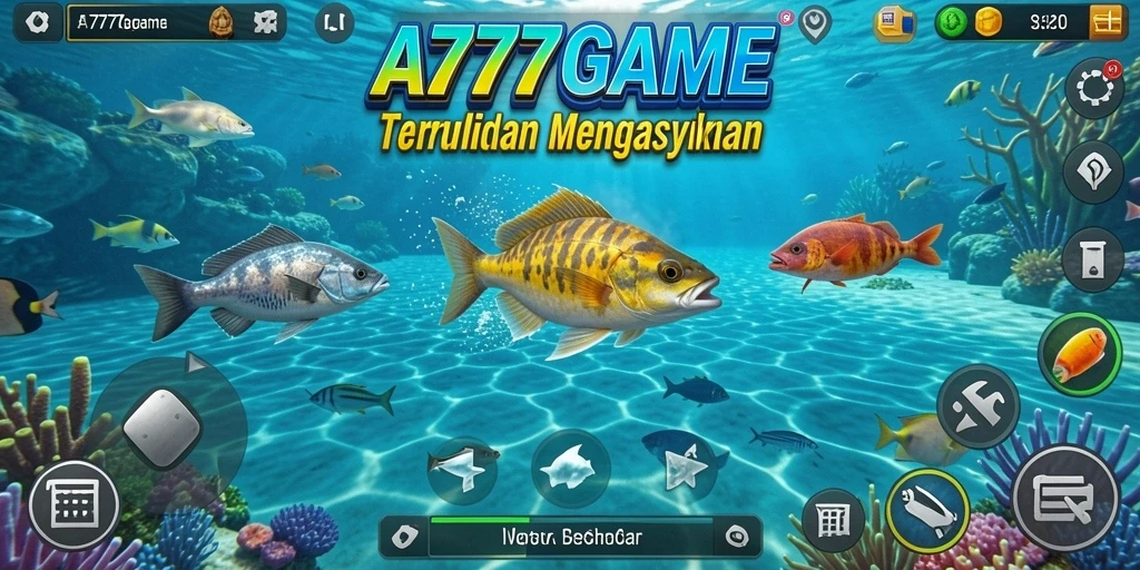 Screenshot A777GAME menampilkan gameplay Tembak Ikan yang seru.