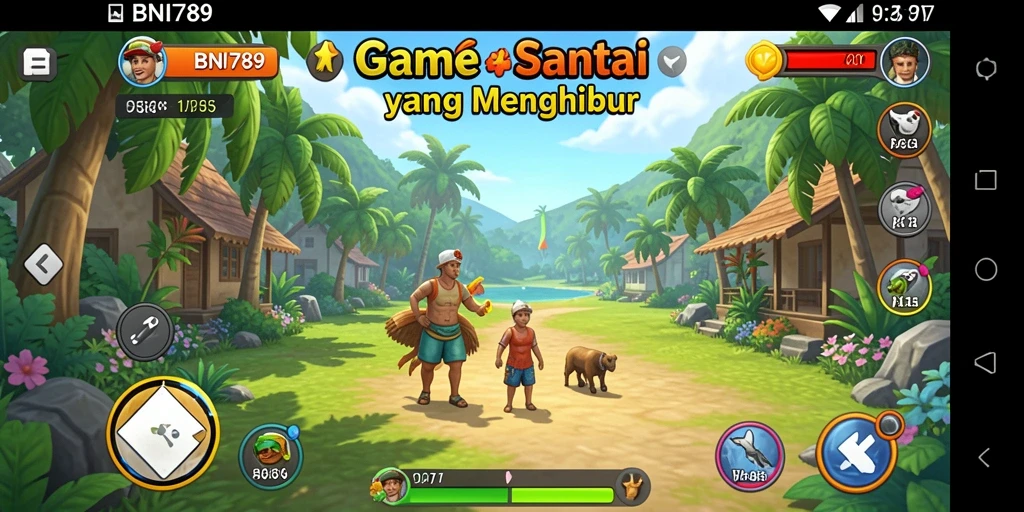 Screenshot BNI789 menampilkan gameplay yang santai dan menyenangkan.