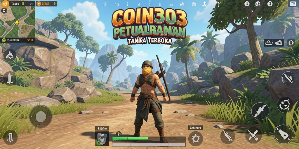 Tampilan gameplay penuh aksi di dunia terbuka COIN303.