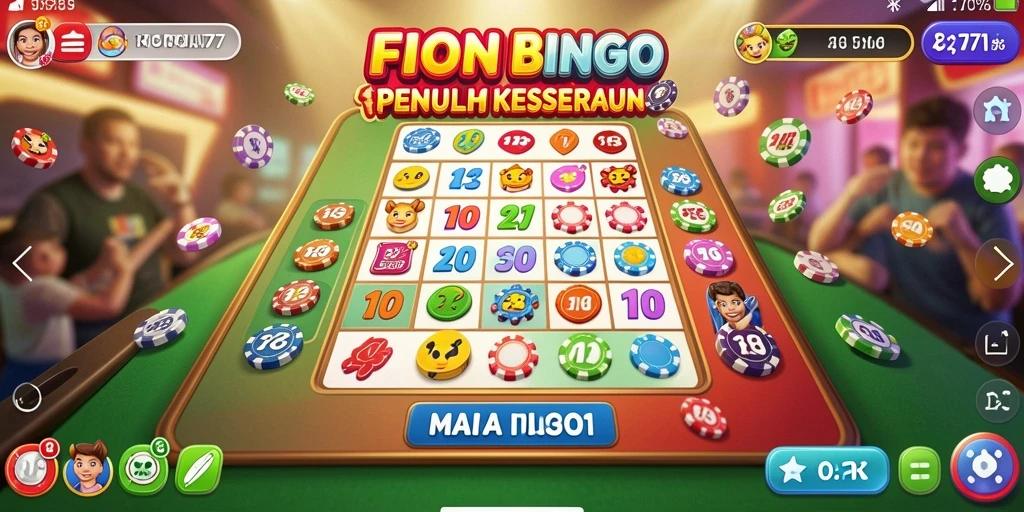 Screenshot gameplay FIONA77 menampilkan suasana seru permaian Bingo.