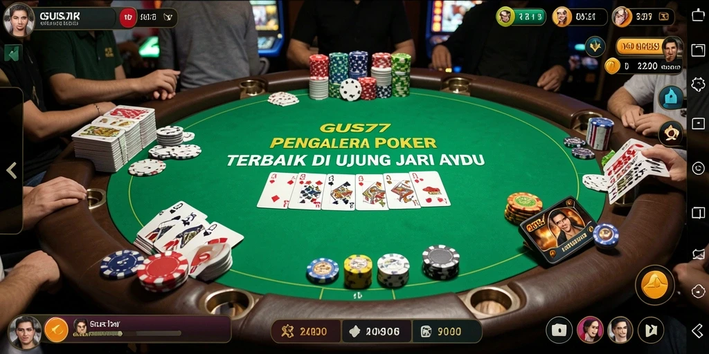 Tampilan gameplay poker yang seru di GUS77.