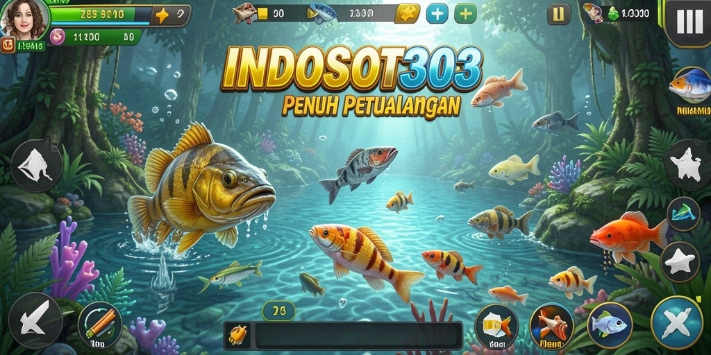 Tangkapan ikan besar di lautan dengan gameplay INDOSLOT303.