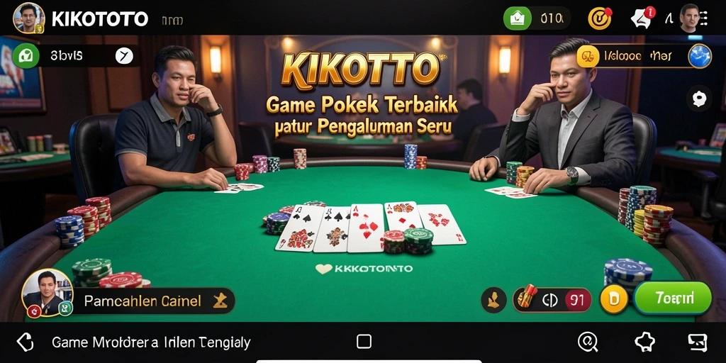 Tangkapan layar gameplay Poker yang mendebarkan di KIKOTOTO.