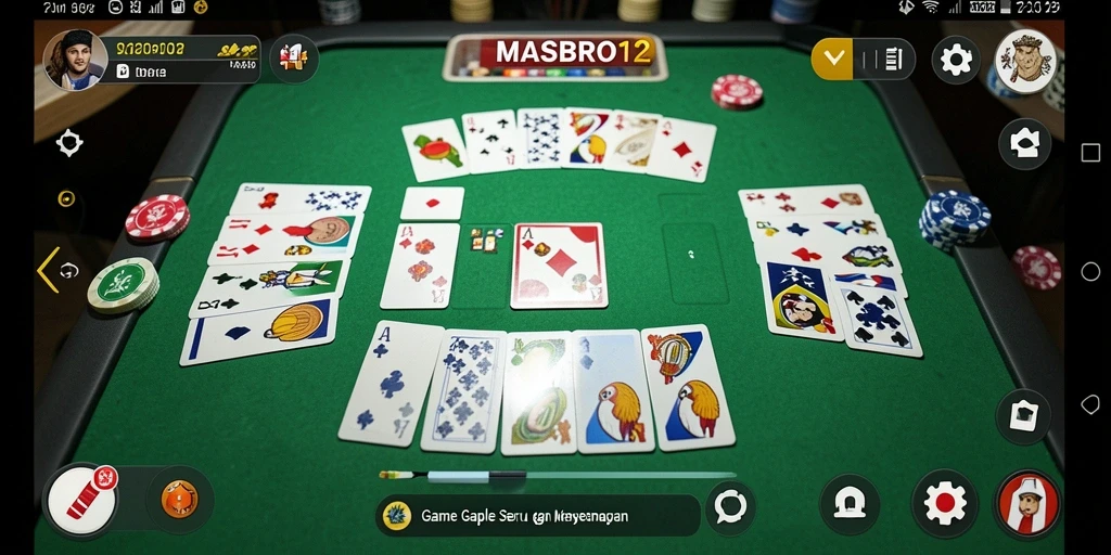 Tampilan gameplay yang seru dalam permainan Gaple