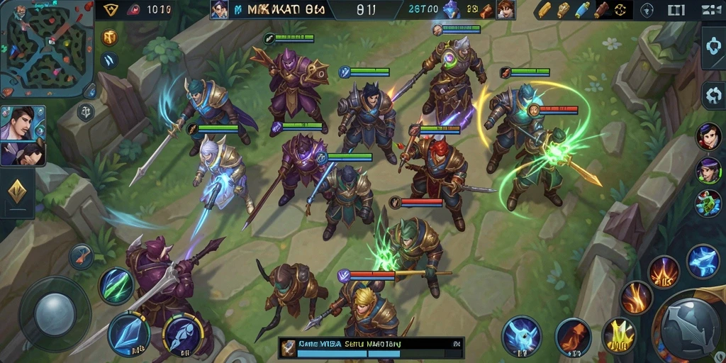 Screenshot gameplay MOBA MIKATOTO yang dinamis dan menarik.
