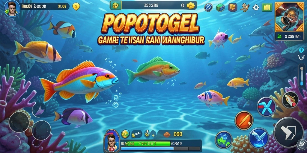 Tampilan grafis menakjubkan dari gameplay Tembak Ikan POPOTOGEL.