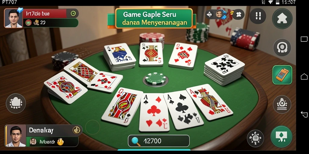 Tampilan gameplay Gaple yang menarik dan interaktif.