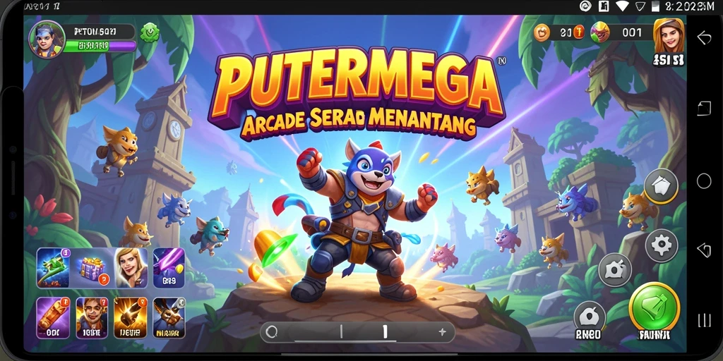 Tangkapan layar menampilkan suasana gameplay PUTERMEGA yang seru dan cepat.