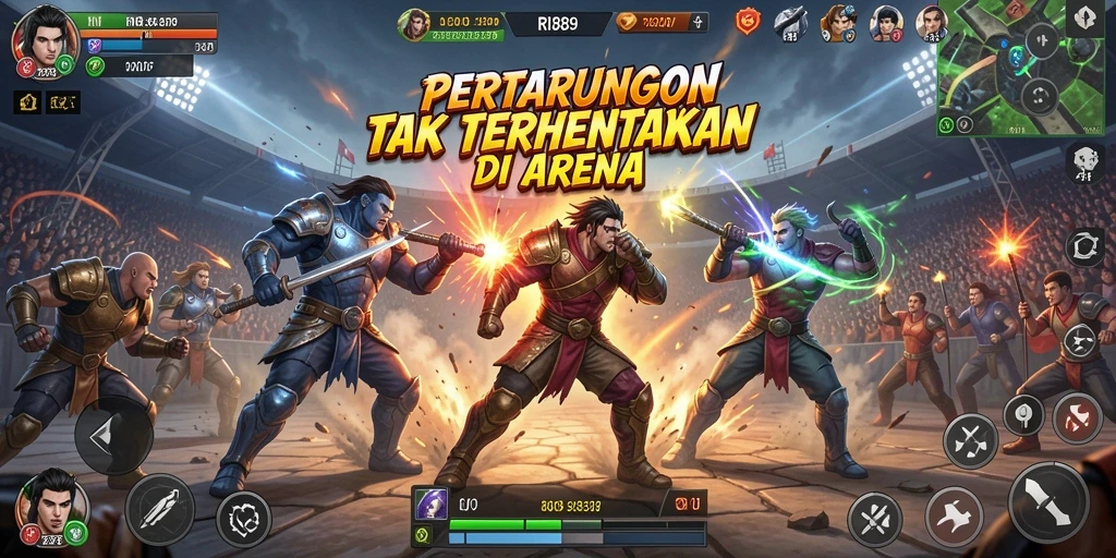 Tampilan seru pertarungan karakter di RI889.