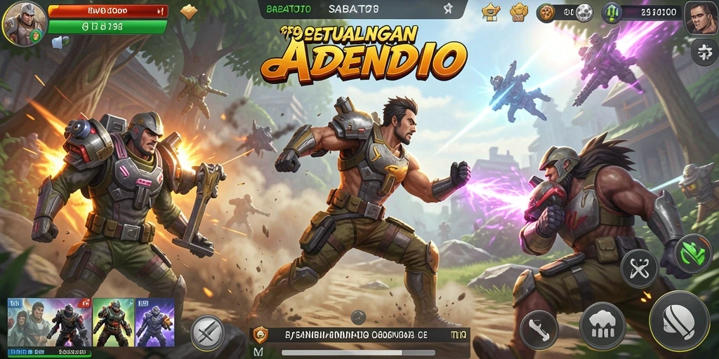 Screenshot utama SABATOTO menampilkan aksi seru dalam gameplay Action.
