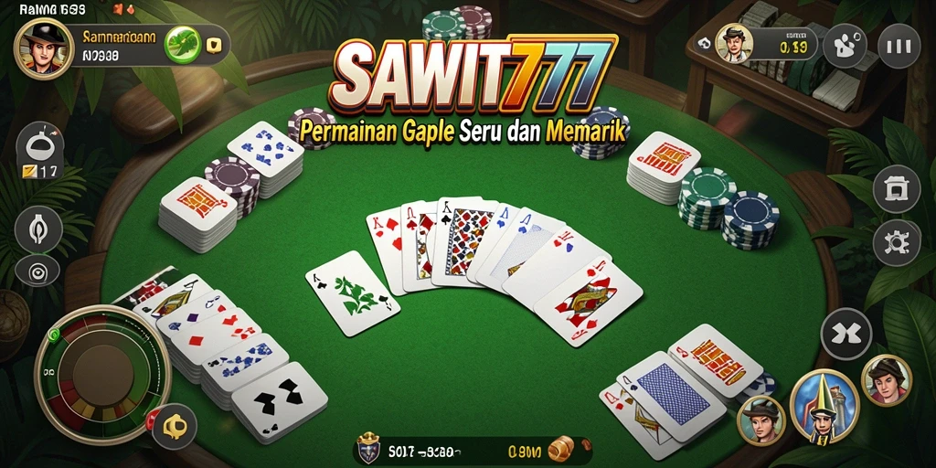 Screenshot gameplay SAWIT777 menampilkan pertempuran seru dalam permainan Gaple.
