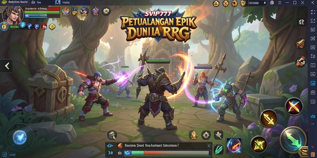 Screenshot utama SVIP777 menampilkan aksi seru dalam dunia RPG.