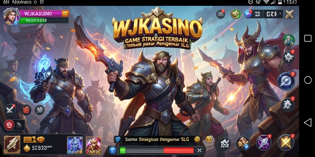 Screenshot gameplay WJKASINO yang menampilkan pertarungan strategis.